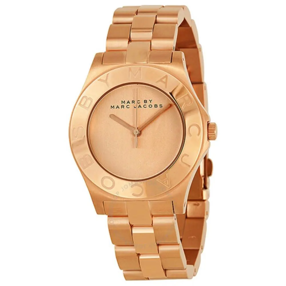 Marc by Marc Jacobs MBM3127 Blade Rose Gold Ion Plated Womens Watch - Dial: Rose Gold, Bezel: Rose Gold