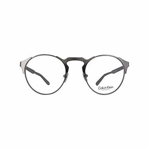 Calvin Klein CK 8042 043 Round Satin Nickel Eyeglasses 49mm with Case