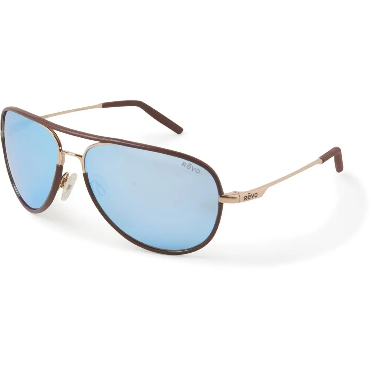 Revo Carlisle Leather Wrapped Aviator Sunglasses - RE 1030