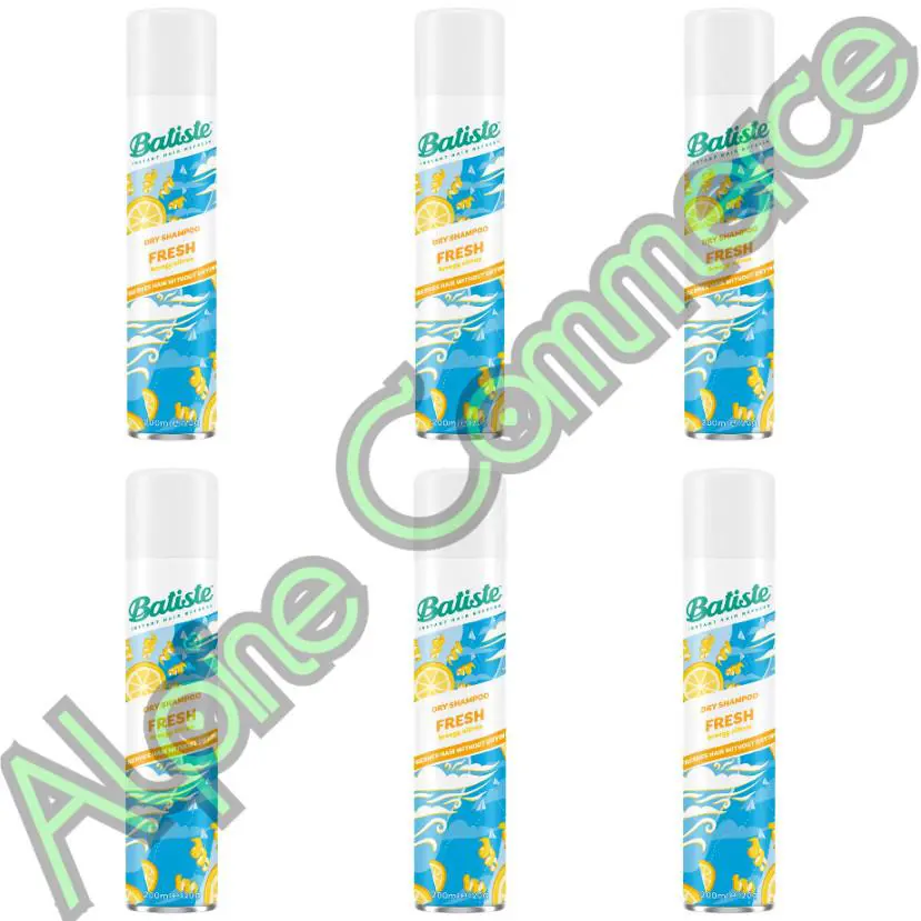 6-Bottles Batiste Dry Shampoo Fresh Breezy Citrus Instant Hair Refresh 200 mL