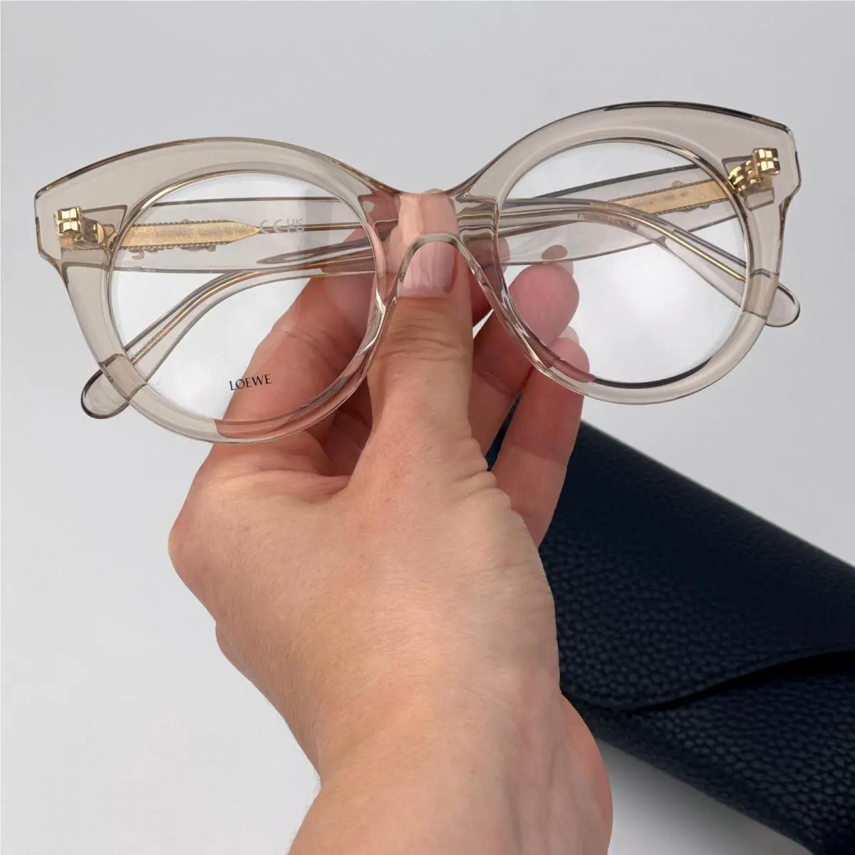 Loewe Women Eyeglasses Brown Demo Round LW50074I Curvy 057
