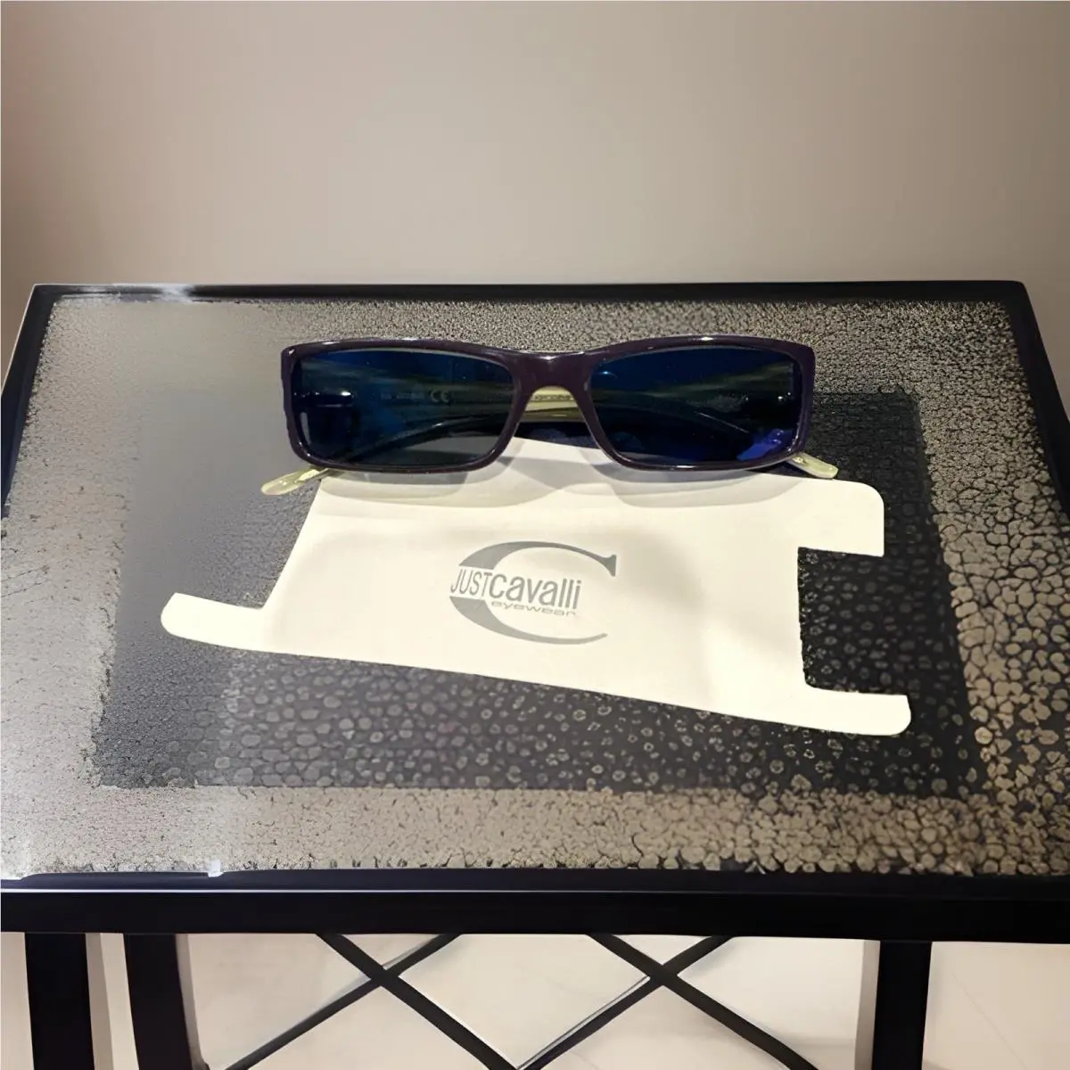 Just Cavalli Womens Brown and Green Frame Smoke Fashion Designer Eyewear