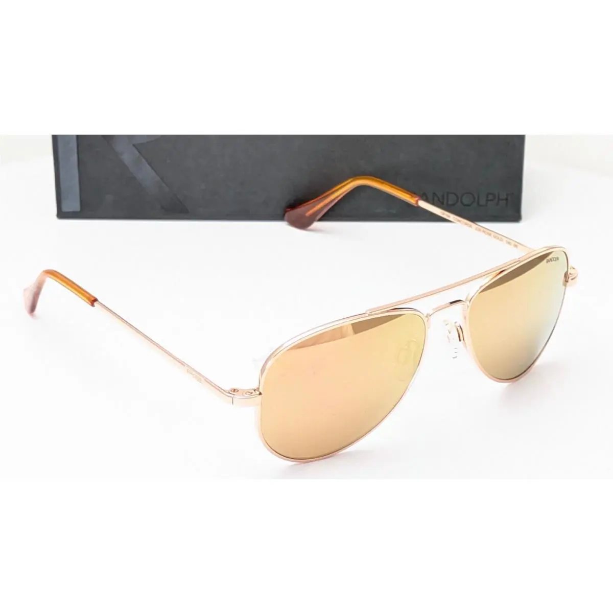 Randolph Concorde CR164 22K Rose Gold Polarized Rose Gold Unisex Sunglasses 52mm