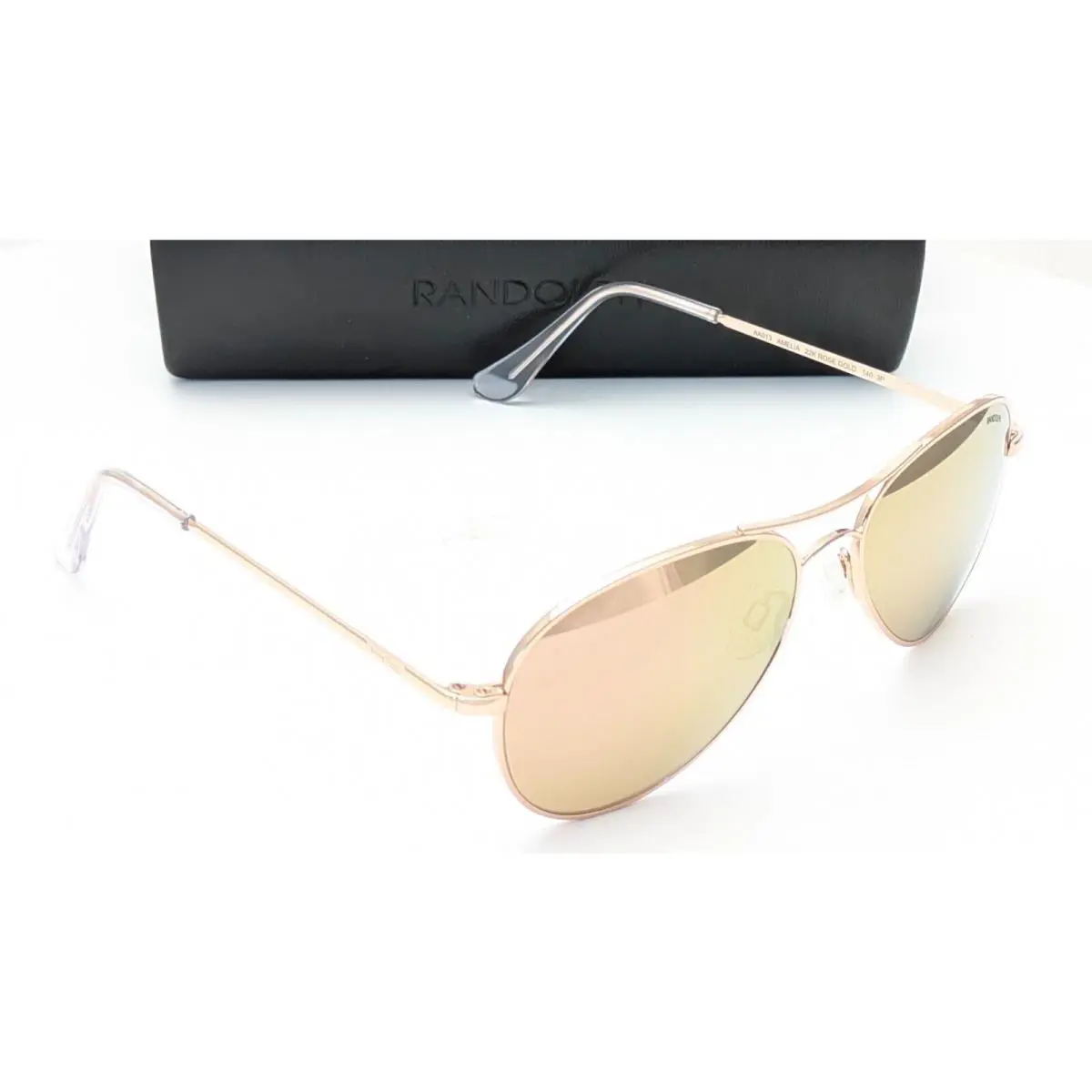 Randolph Amelia AA013 22K Rose Gold Polarized Rose Gold Unisex Sunglasses 57mm