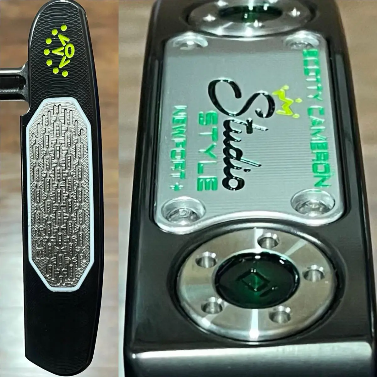 Scotty Cameron  - Studio Style Newport Plus - 2025 - SCS - Xtreme Dark - DLC - Green, Lie Angle: Black 0