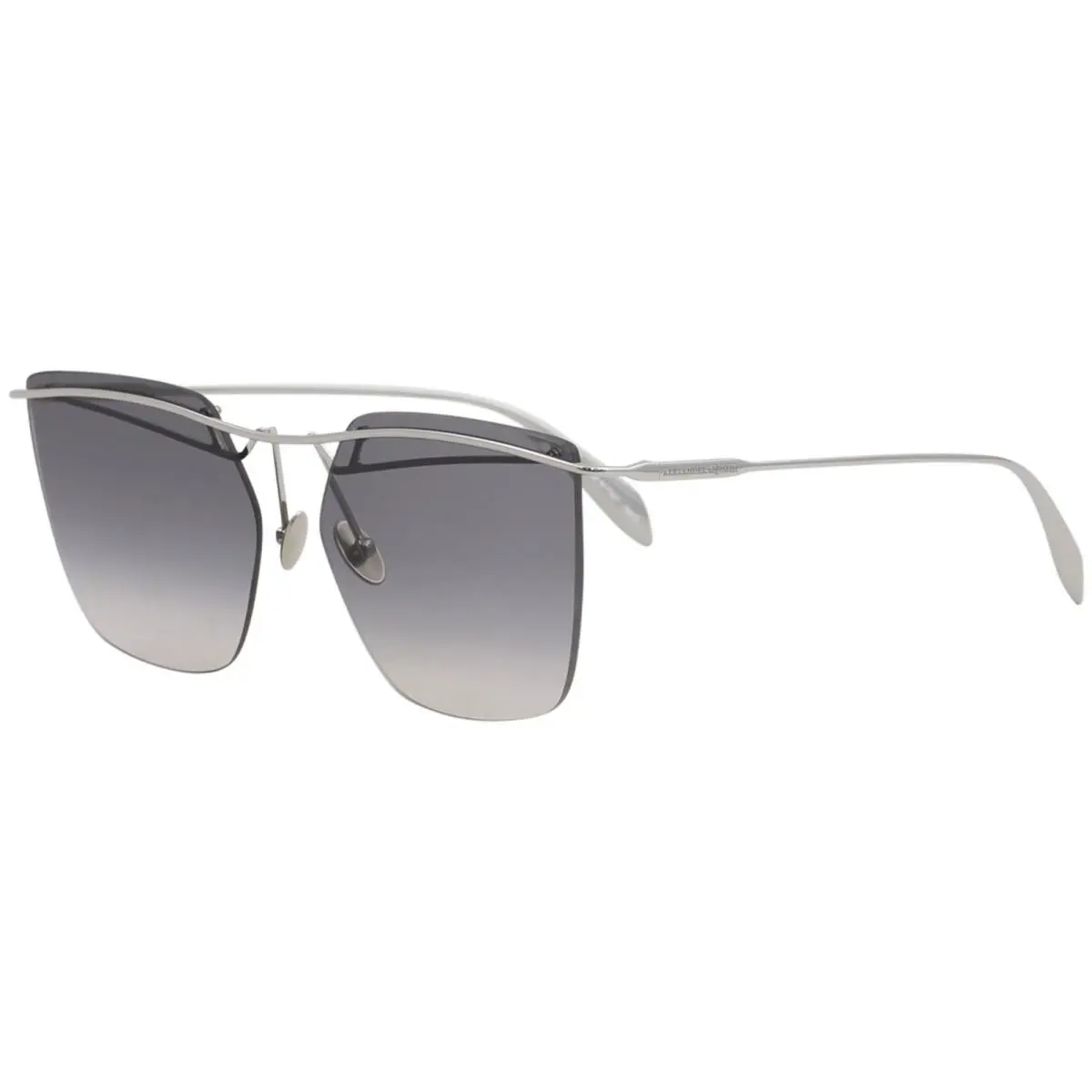 Alexander Mcqueen Edge AM0144S AM/0144/S 003 Ruthenium Square Sunglasses 59mm