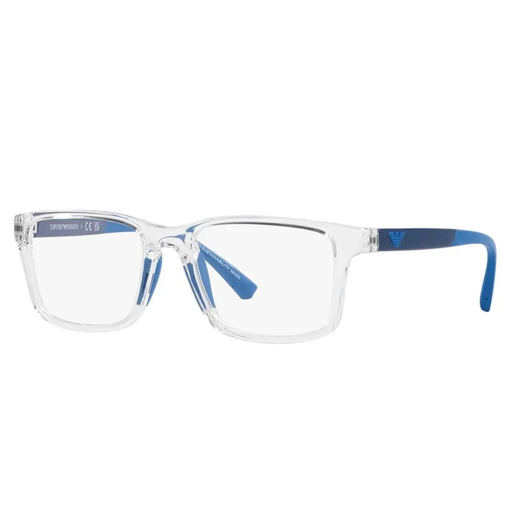 Emporio Armani Kids EK 3203 5893 Crystal Plastic Pillow Eyeglasses 50mm