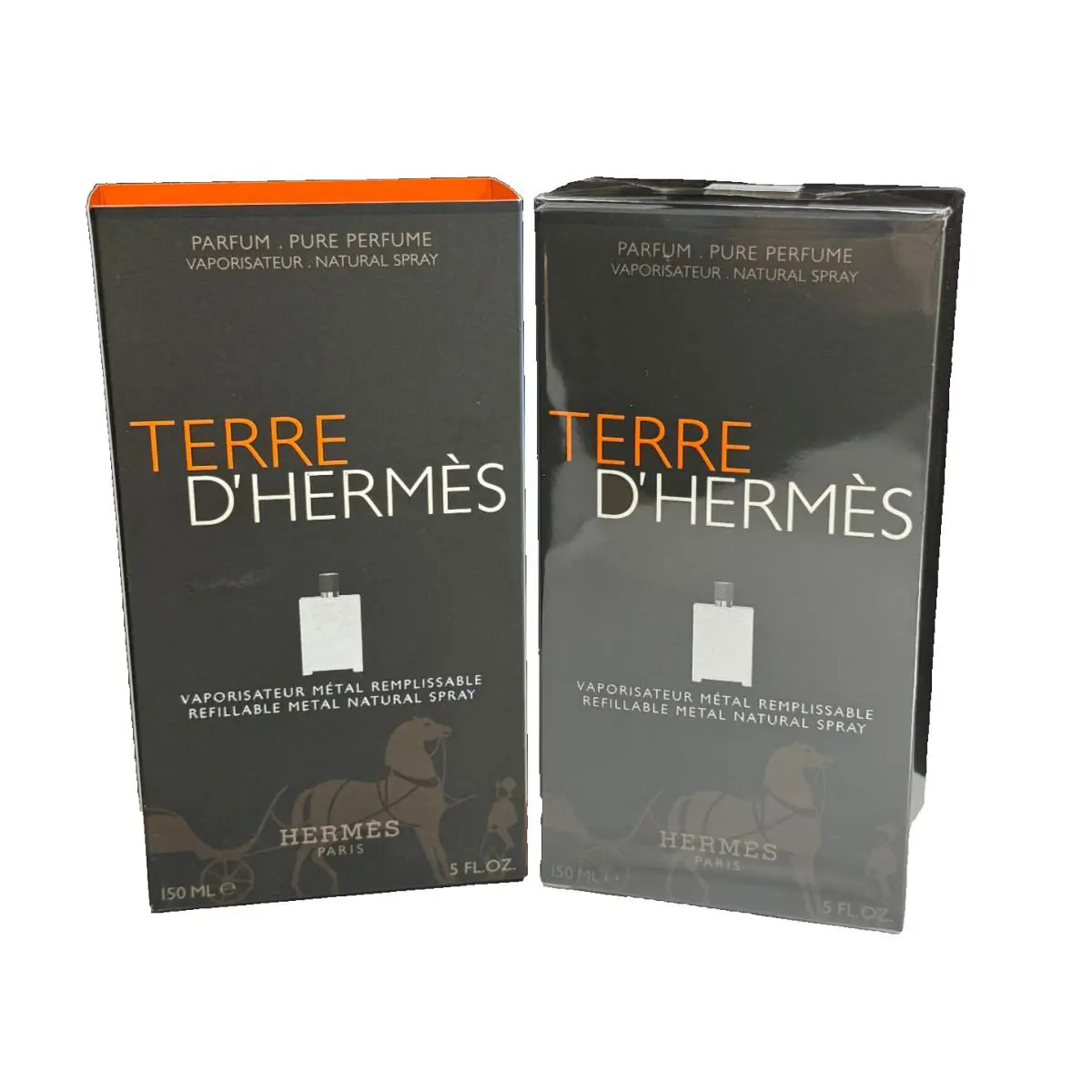 Terre D`hermes Parfum Pure Parfum Metal Refillable Natural Spray 5 oz Rare