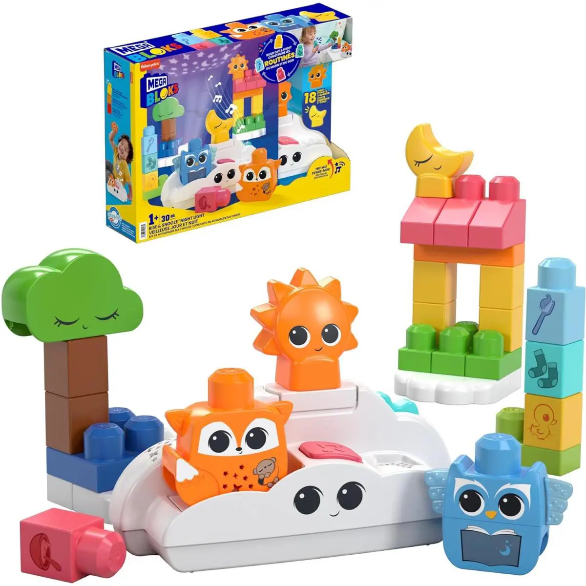 Mega Bloks Fisher-price Toddler Building Blocks Toy Rise Snooze