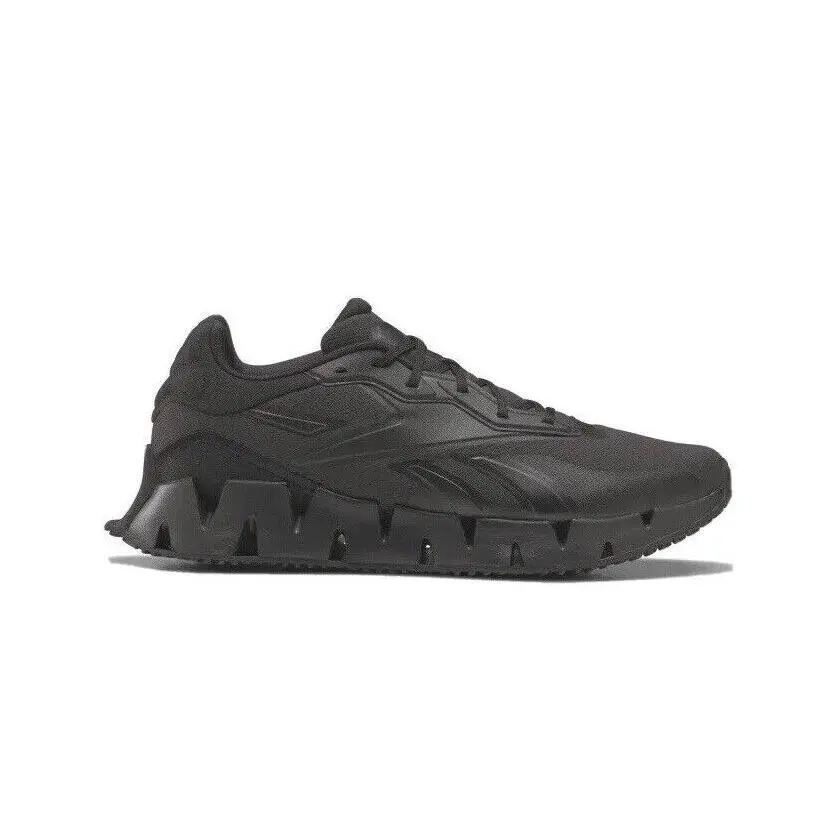 Reebok Zig Dynamica 4 Mens Running Shoes Sneakers Size 12 Triple Black IE4791 - Black
