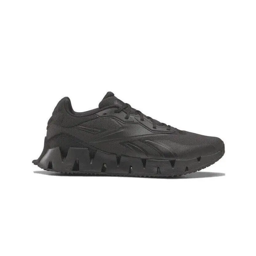 Reebok Zig Dynamica 4 Mens Running Shoes Sneakers Size 7.5 Triple Black IE4791 - Black
