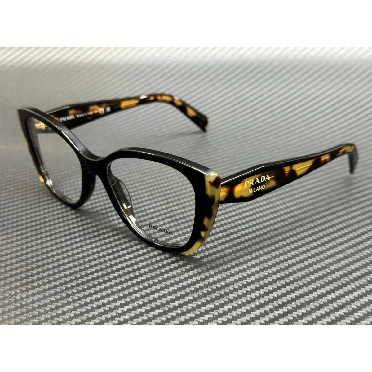 Prada PR B04V 3891O1 Black Tortoise Women`s 53 mm Eyeglasses