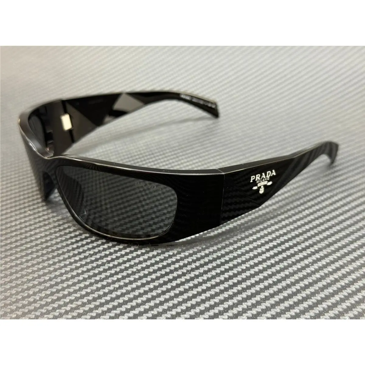 Prada PR A19S 1AB5S0 Black Dark Grey Men`s 60 mm Sunglasses