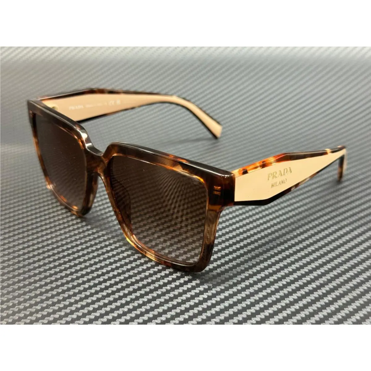 Prada PR 24ZS 07R0A6 Caramel Tortoise Women`s 56 mm Sunglasses
