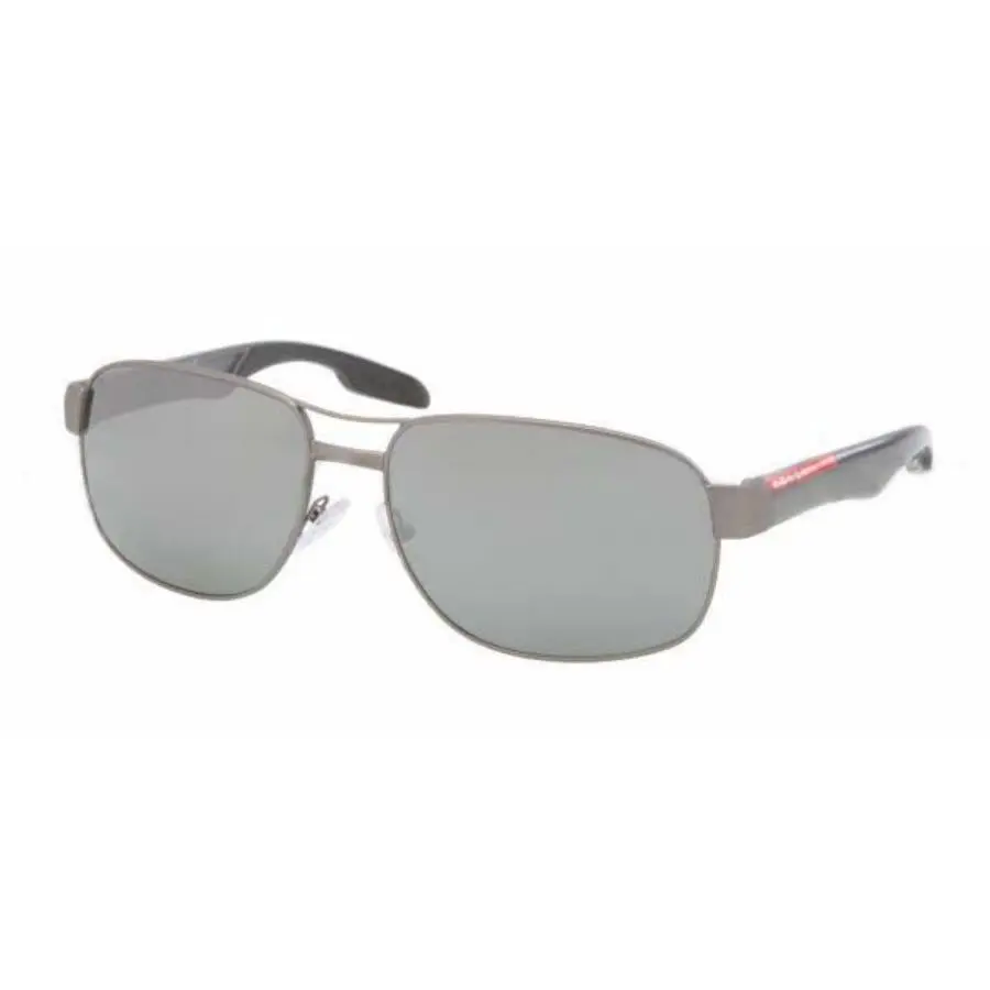 Prada Sport Sunglasses PS58NS 7CQ7W1 61mm Matte Gunmetal / Silver Mirror Lens - Frame: Black, Lens: Dark Silver Mirror