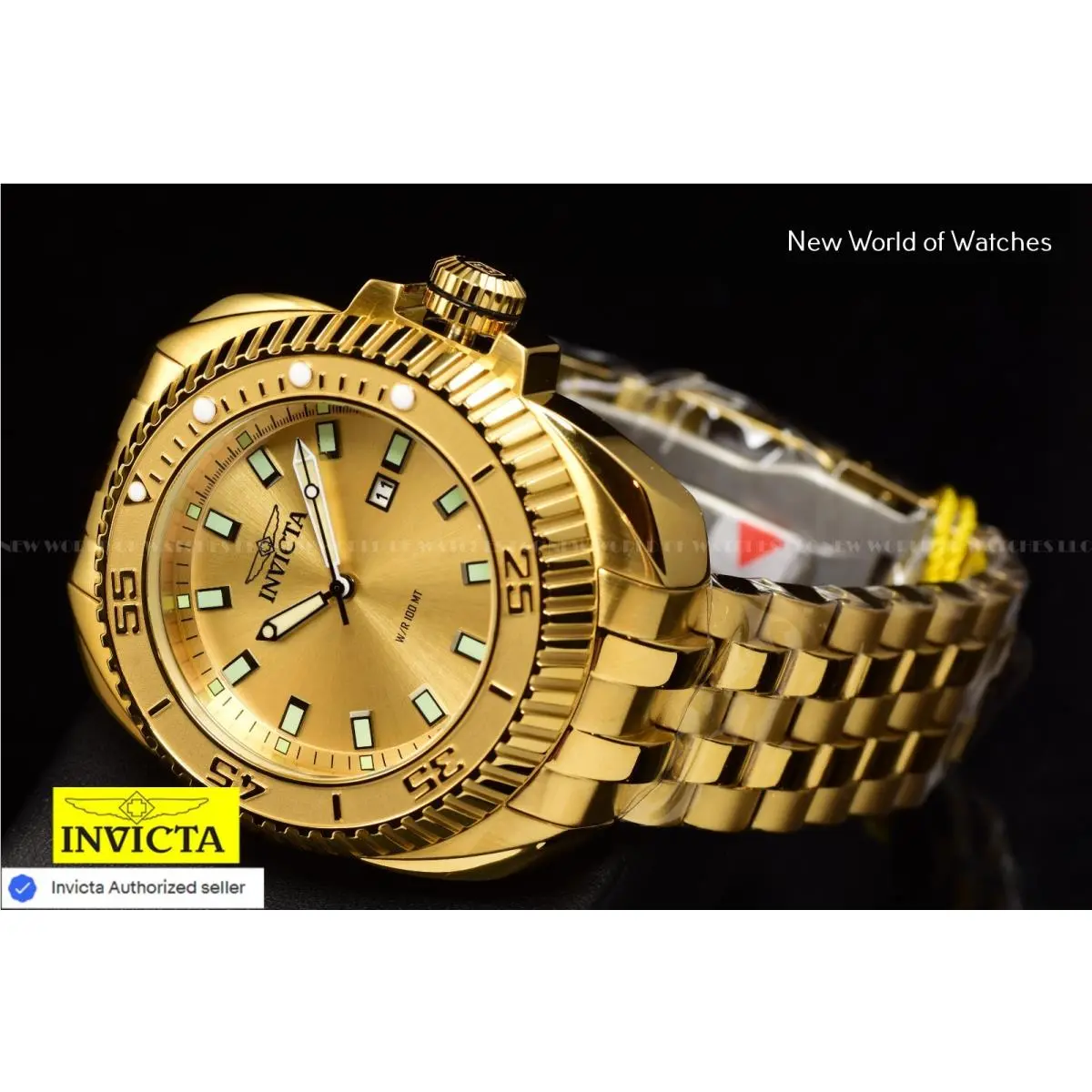 Invicta Men`s Coalition Forces 50mm Dial Stainless Steel Gold Tone Watch
