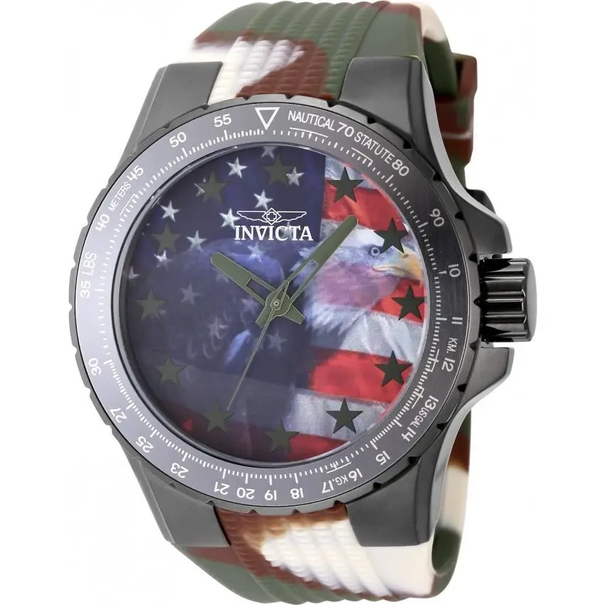Invicta Aviator Red and White and Blue Dial Men`s Watch 48956