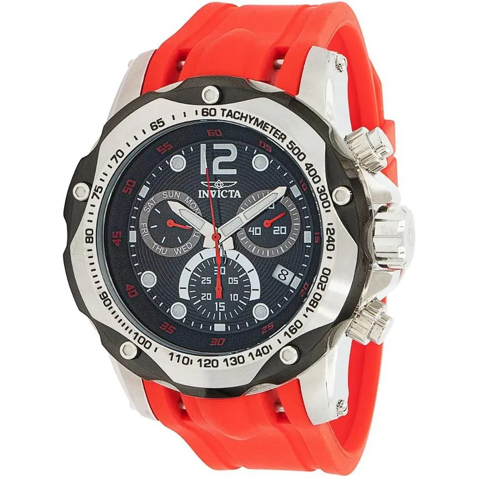 Invicta Speedway Cruise Turbo Men`s 51mm Red Swiss Chronograph Watch 33934