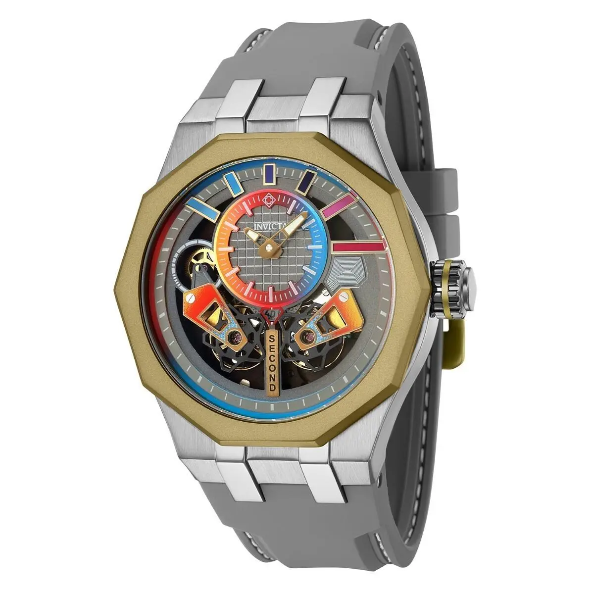 Invicta Specialty Men 52mm Auto Skeleton Stainless Steel Gunmetal