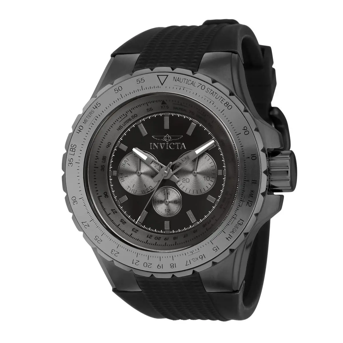 Watch Invicta 39271 Aviator Men 50 Stainless Steel - Dial: Cannon bronze, Band: Black