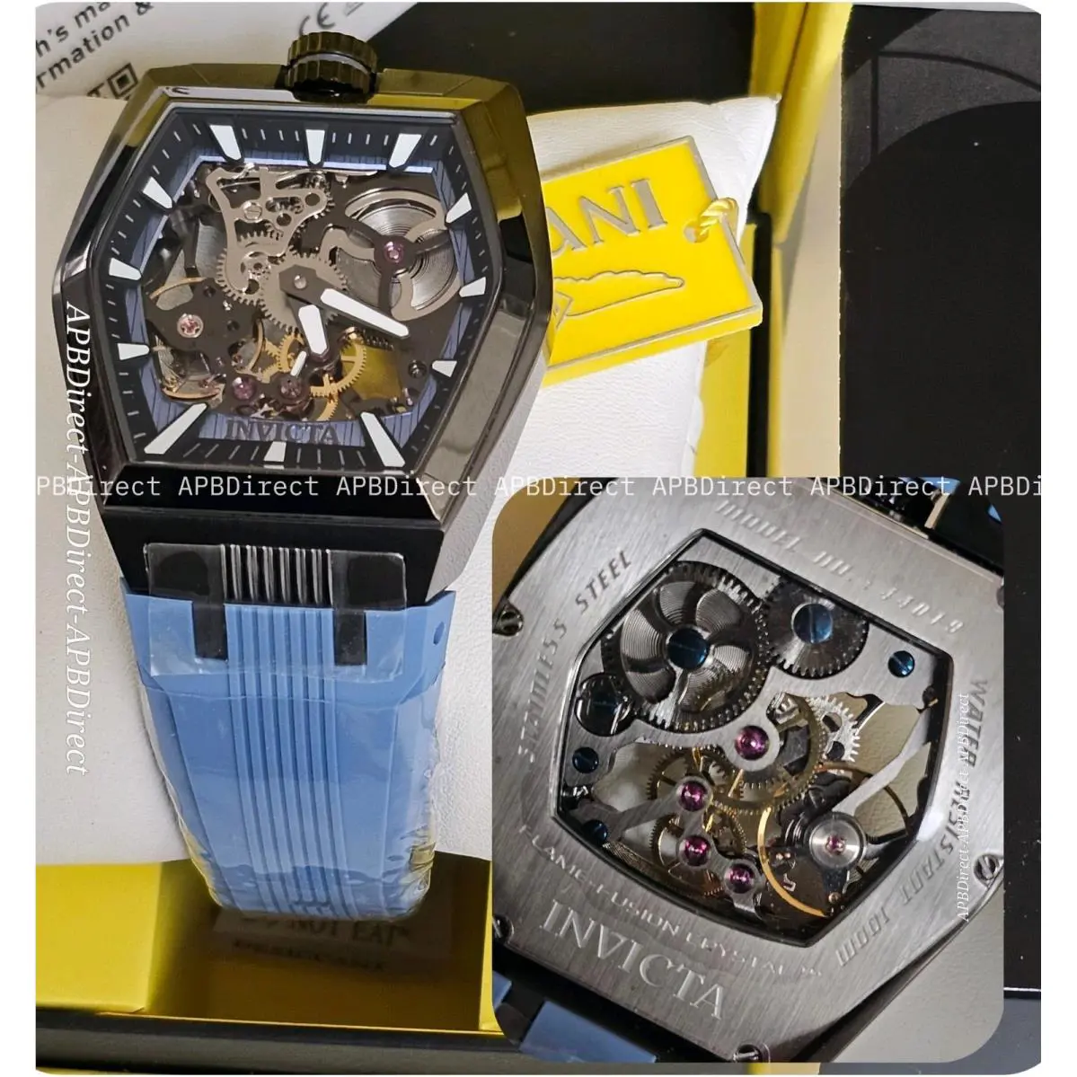Invicta - Akula Stealth Legion Mechanical - Blue - Skeleton Tritnite Mens Watch