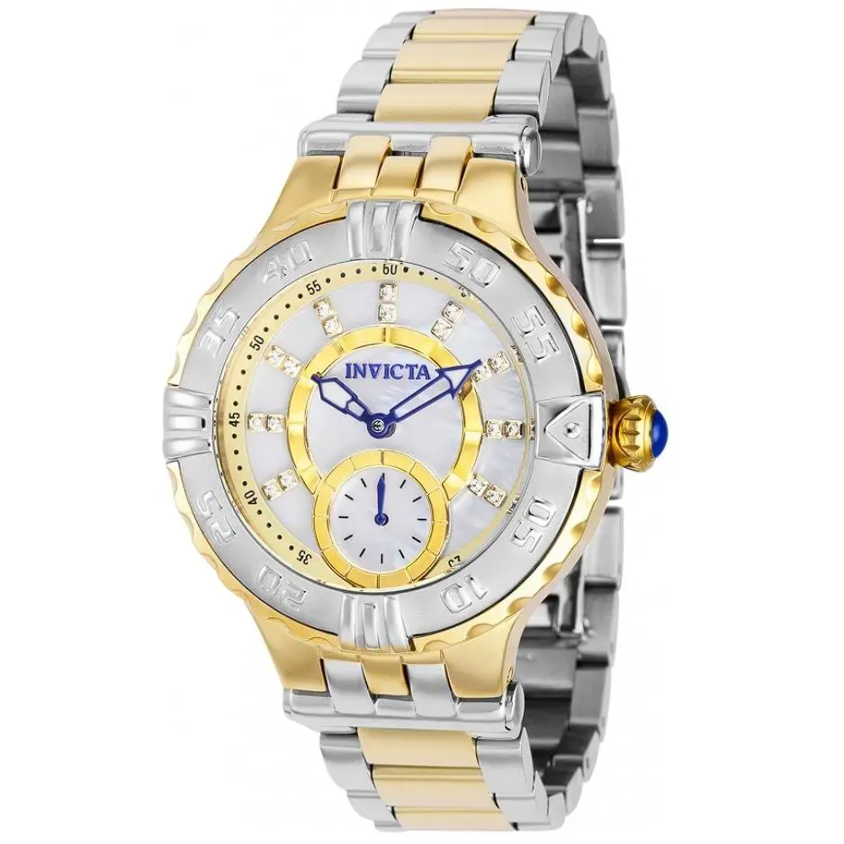 Invicta Subaqua Lux Women`s 38mm .076 Ctw Diamonds Mop Dial Watch 38400