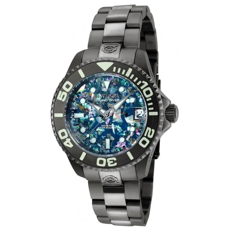 Invicta Pro Diver Women`s 35764 Automatic 38mm Abalone Gunmetal Watch