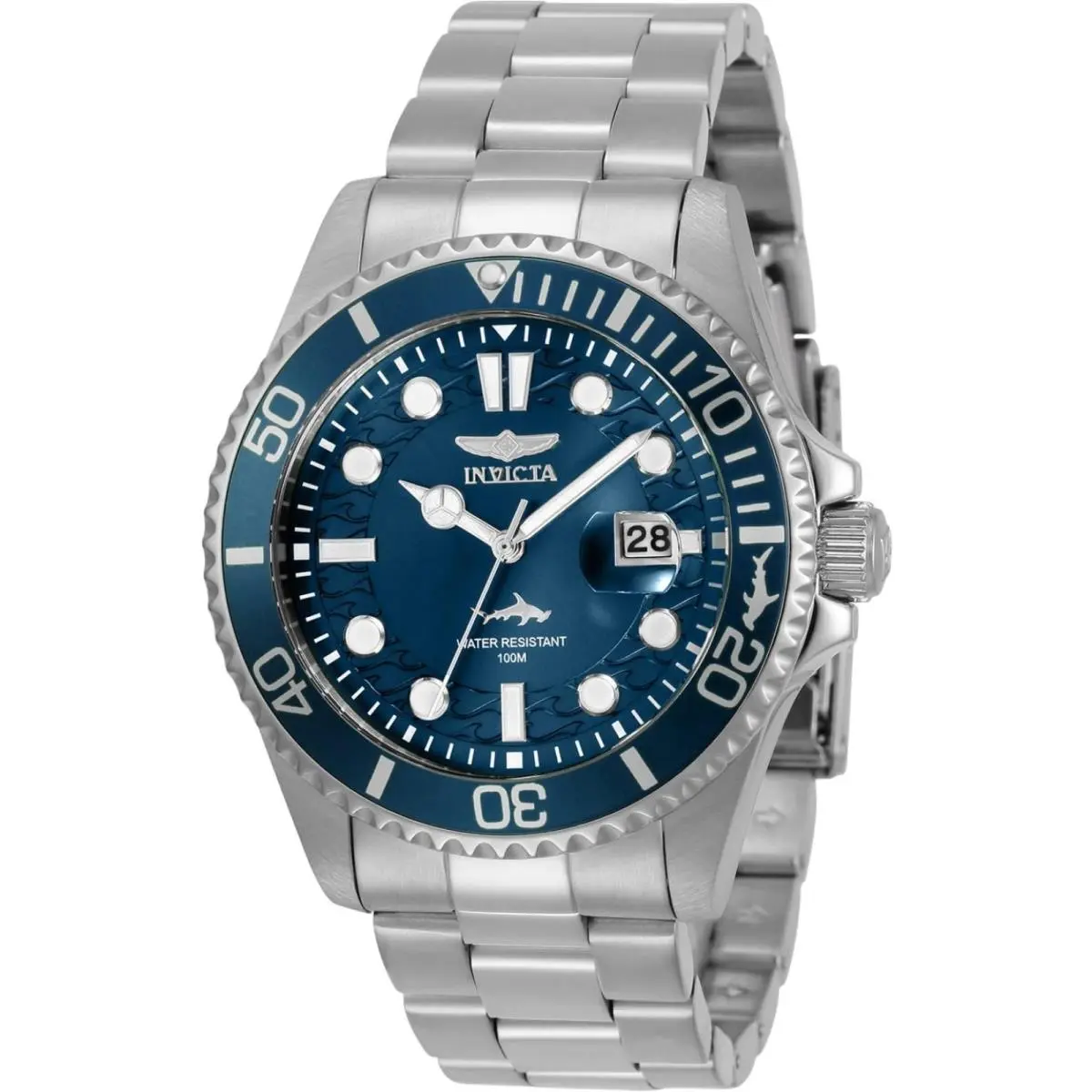 Invicta Mens Pro Diver Quartz Watch Silver 30019
