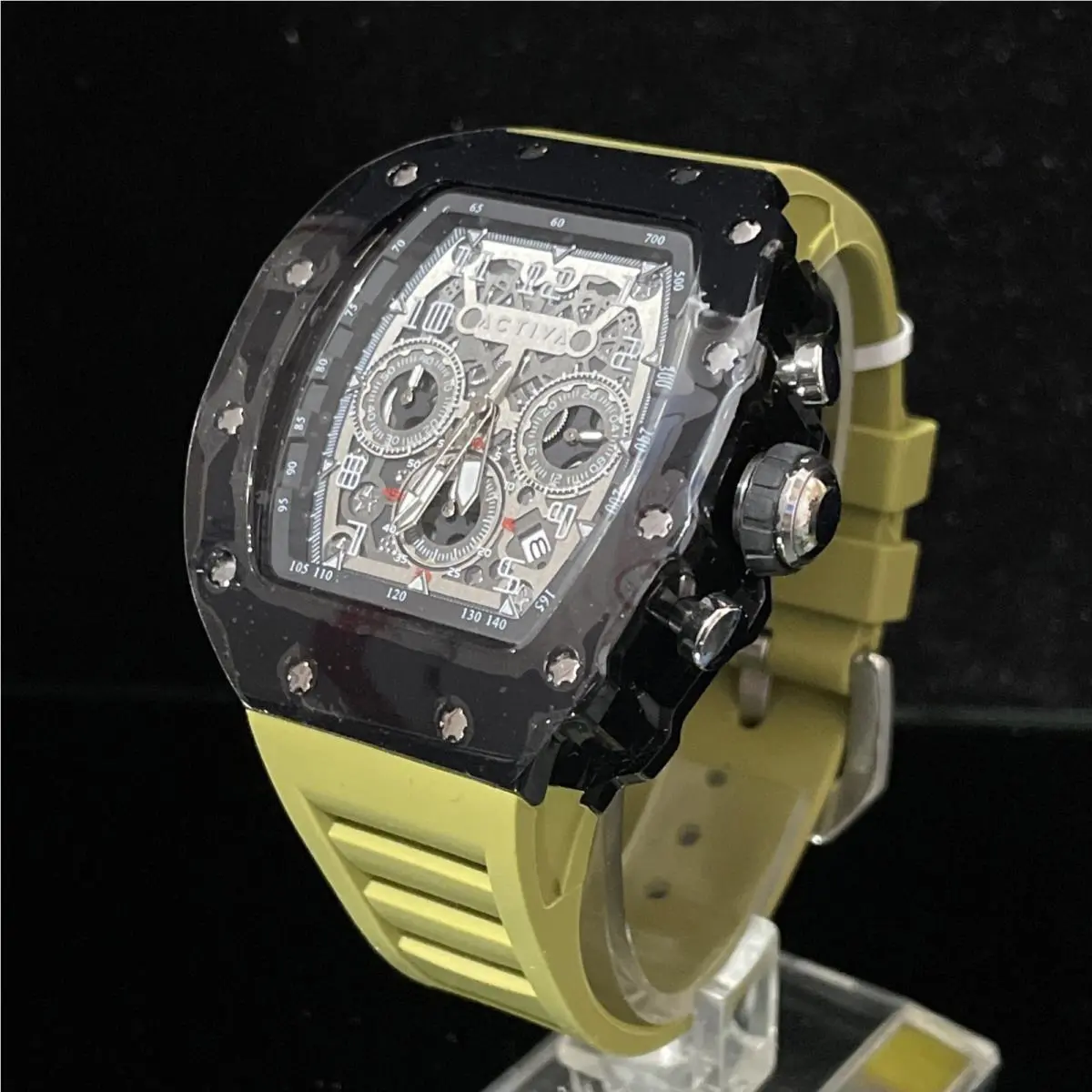 Invicta Activa X Men`s Quartz Watch 44.3mmBlack/Olive Stainless Steel W/ Box