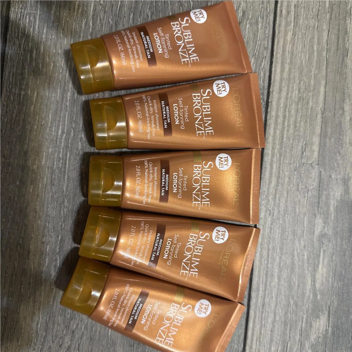 5x L`oreal Paris Sublime Bronze Tinted Self Tanning Lotion Medium Natural Tan