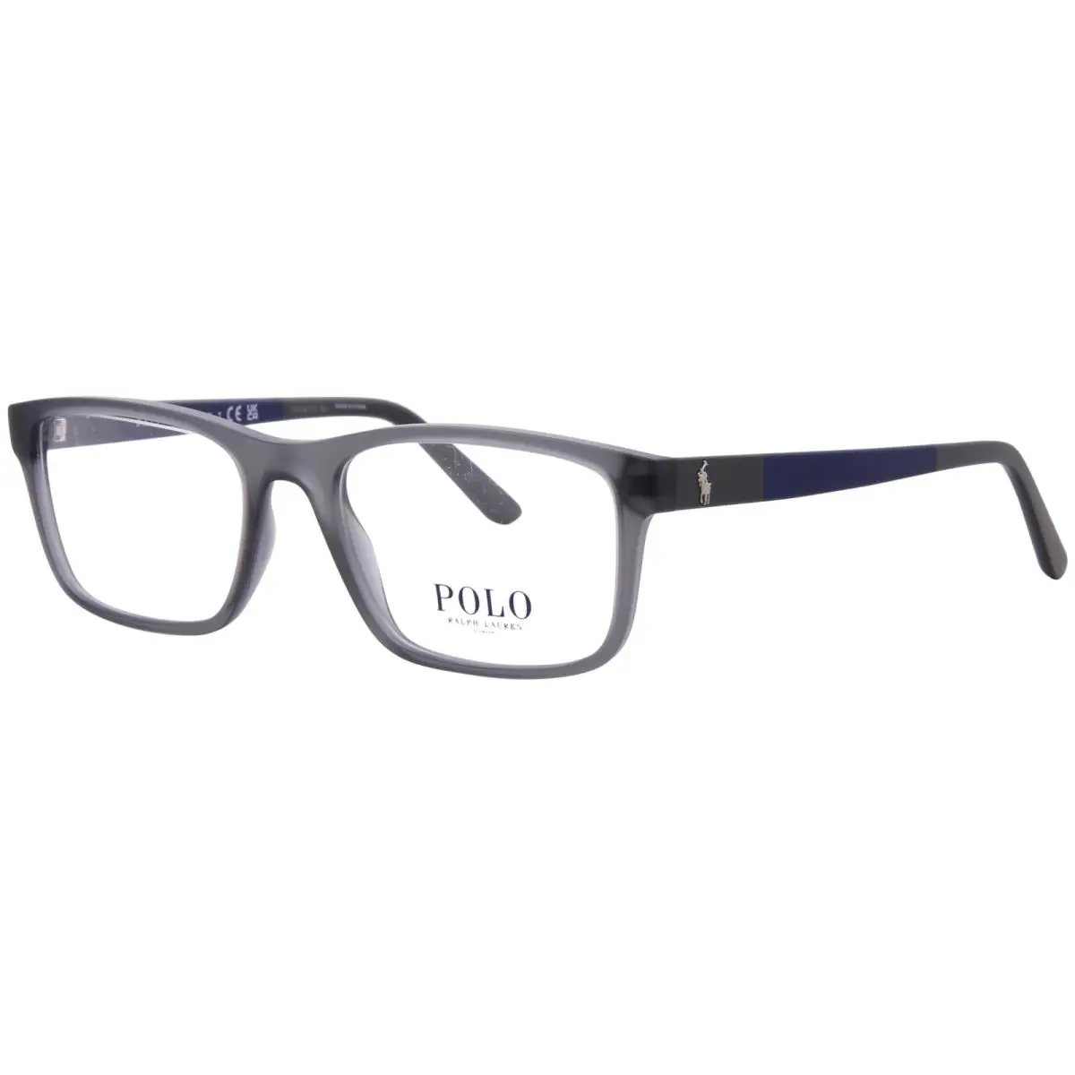 Polo Ralph Lauren PH2212 5763 Eyeglasses Men`s Transparent Grey Full Rim 55mm