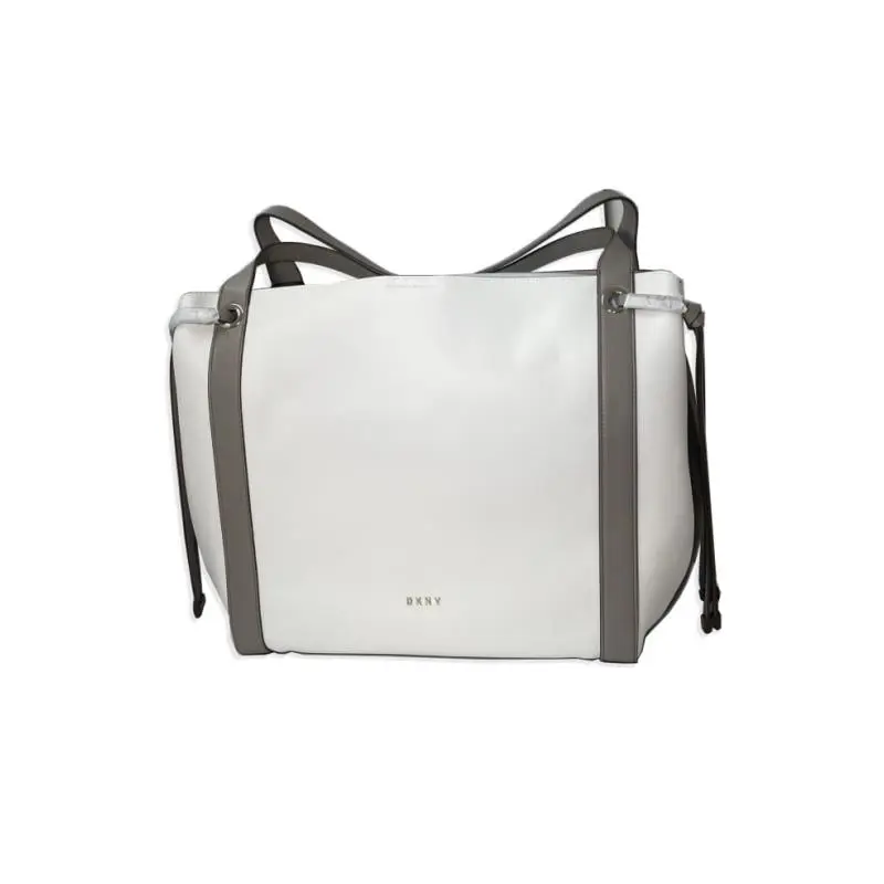 Dkny Lopez Large White Leather Women`s Shoulder Bag R02CMI73XGU by DKNY