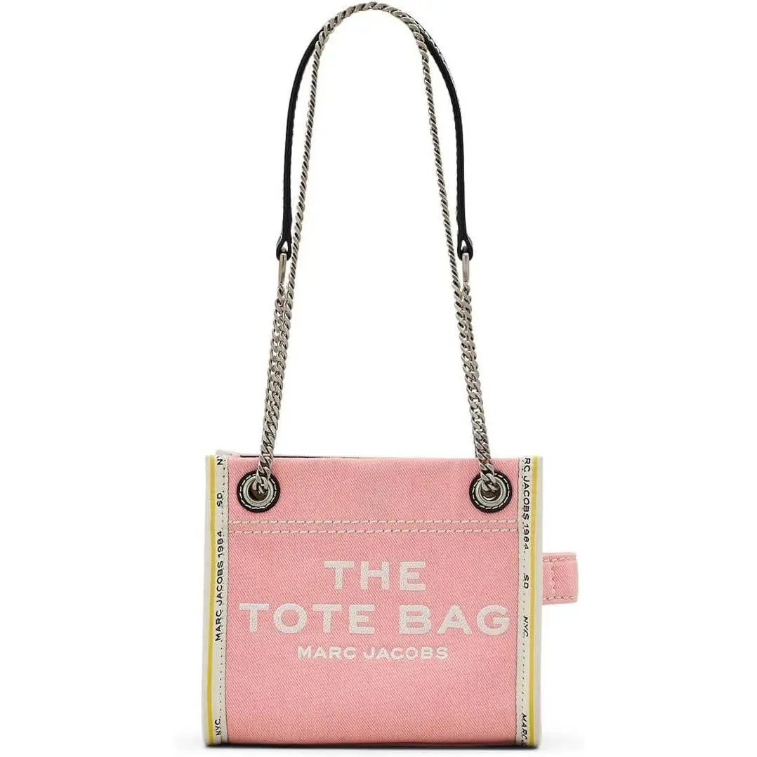 Marc Jacobs The Denim Chain Crossbody Tote Bag - Ribbon Pink - Pink