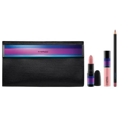 Mac 4pc Set Enchanted Evening Lip Bag - Lipstick Lipglass Lip Liner Bag by MAC Cosmetics