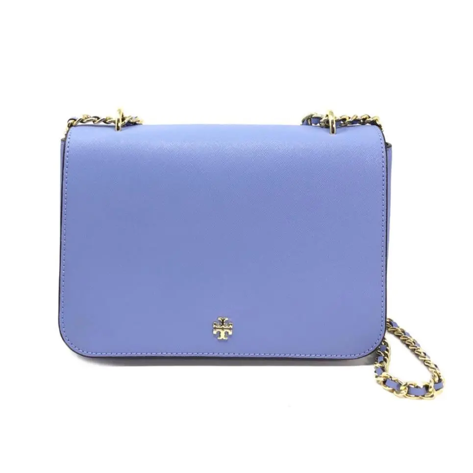 Women`s Emerson Adjustable Shoulder Crossbody Bag Bow Blue - 52973 by Tory Burch