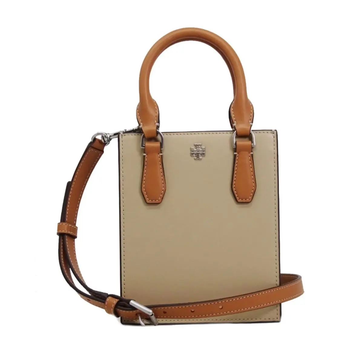 Women`s Emerson / Blake Mini Shopper Tote Crossbody Bag Clay - 143972 by Tory Burch