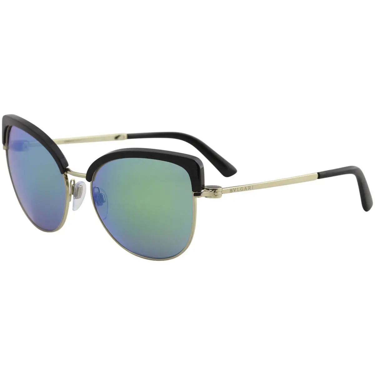 Bvlgari Women`s BV6082 BV/6082 278/3R Black/pale Gold Cat Eye Sunglasses 58mm