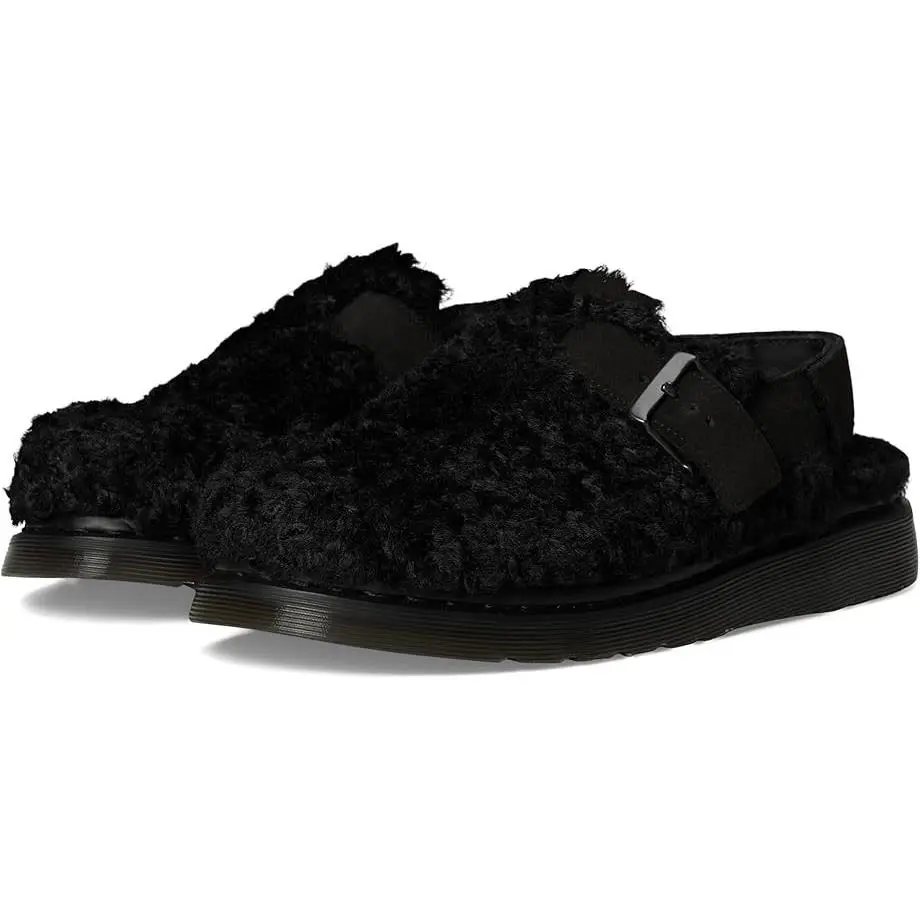Dr. Martens Jorge II R31886001 Mules Men`s US 7 Black Fur Lined JOBB1674
