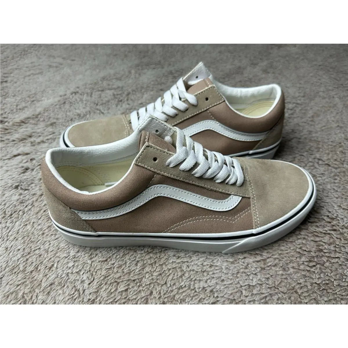 Vans shoes - Old Skool Color Theory Warm Taupe - VN000D6WE2V - Warm Taupe, White 1