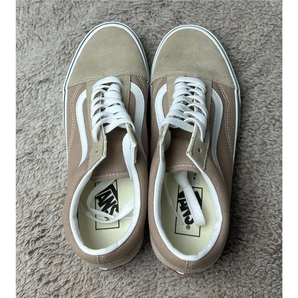 Vans shoes - Old Skool Color Theory Warm Taupe - VN000D6WE2V - Warm Taupe, White 6