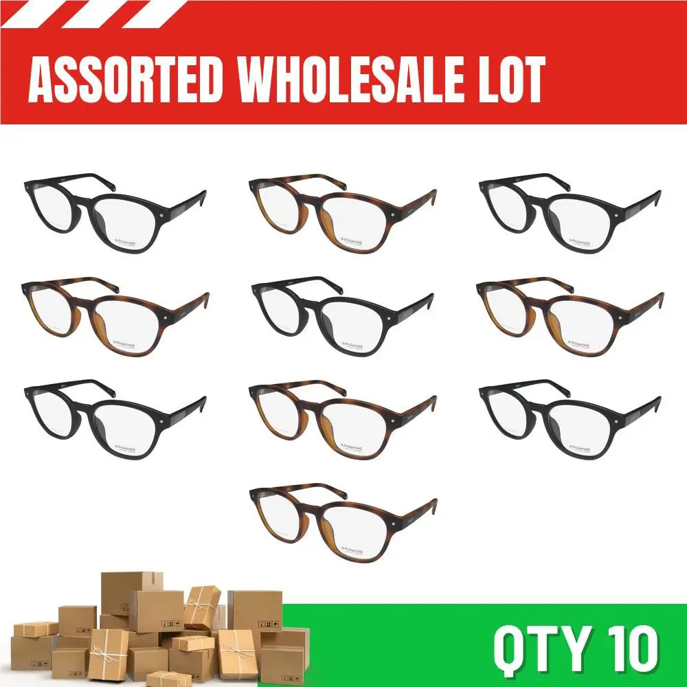 Wholesale Assorted Lot 10 Polaroid Eyeglasses in Bulk For Optical Stores Fashion