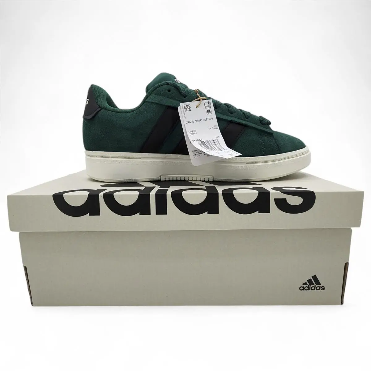 Adidas Grand Court Alpha 00s Tennis Shoe Mens 9 Green Sneaker IH3847