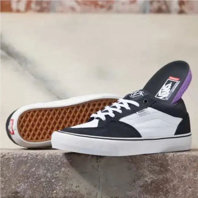 Vans Rowan Dark Navy/white Classic Skate Shoes Size 6.5 Men 8 Women - White