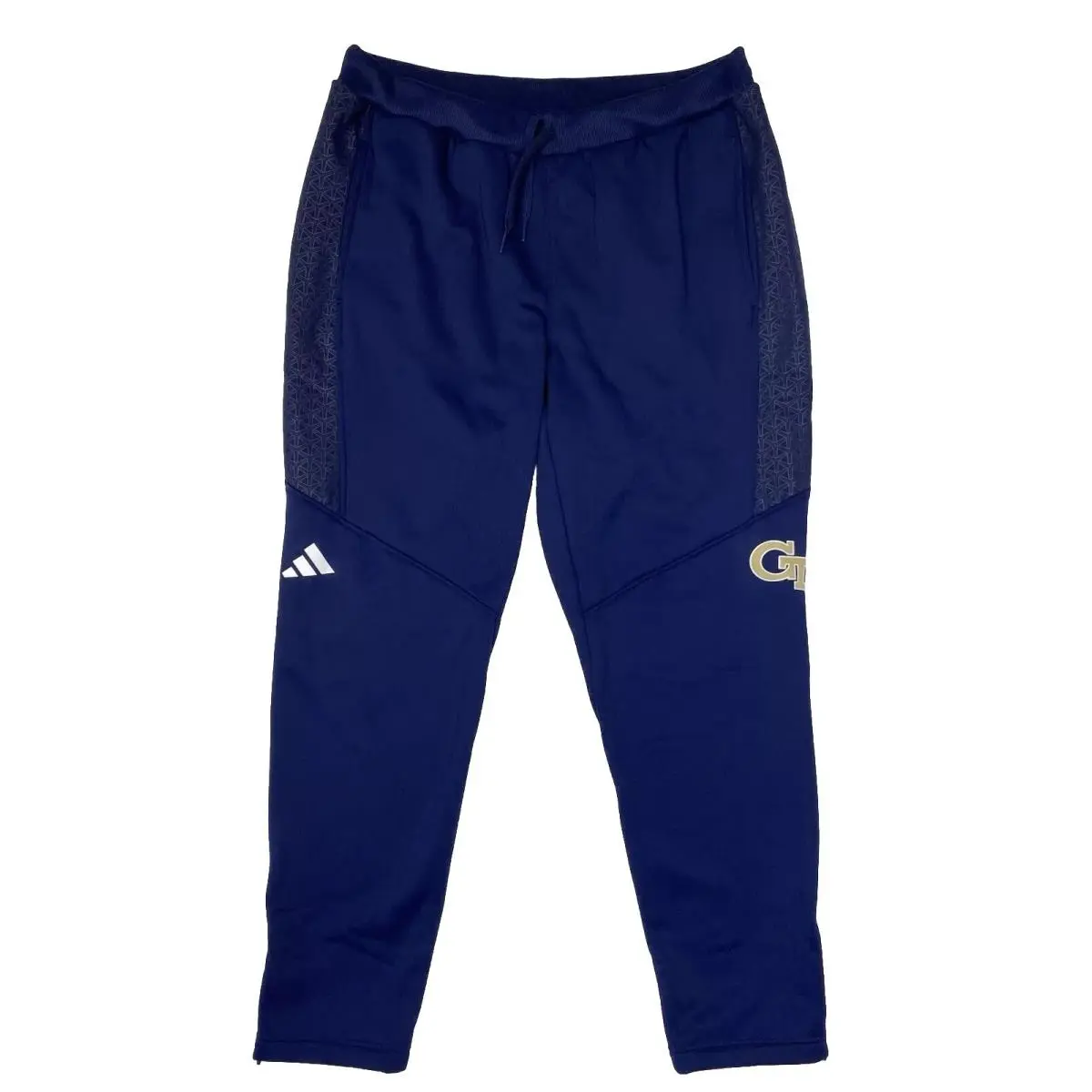 Adidas Aeroready Georgia Tech Blue Fleece Tapered Pants IQ0278 Men`s Size XL