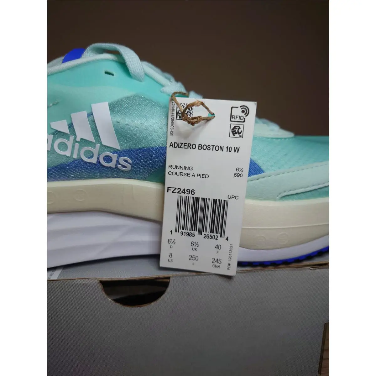 Adidas shoes - adidas adizero boston - adizero boston - FZ2496 - Mint (UPC: 191985265024) 6