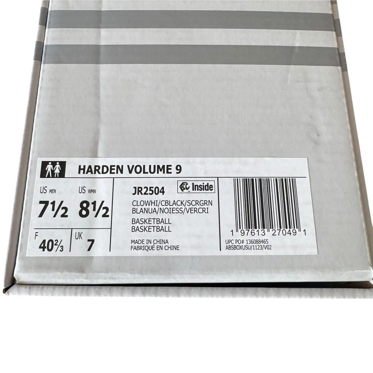 Adidas shoes - VOLUME 9 - VOLUME - JR2504 - Clowhi/Cblack/Scrgrn (UPC: 197613270491) 6
