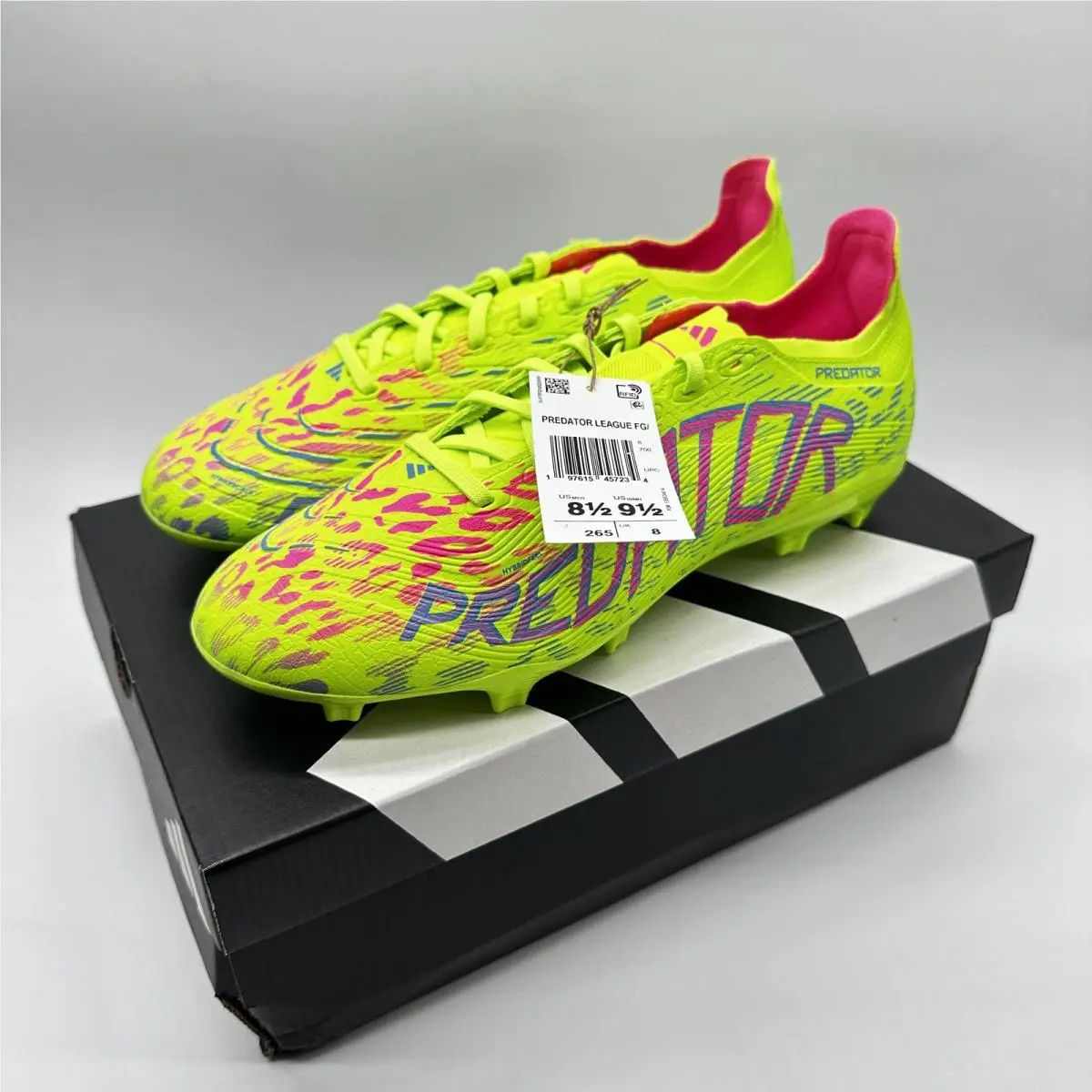 Adidas Predator League Shoes Mens Size 8.5 Yellow Soccer Cleats Fg/mg JH6471