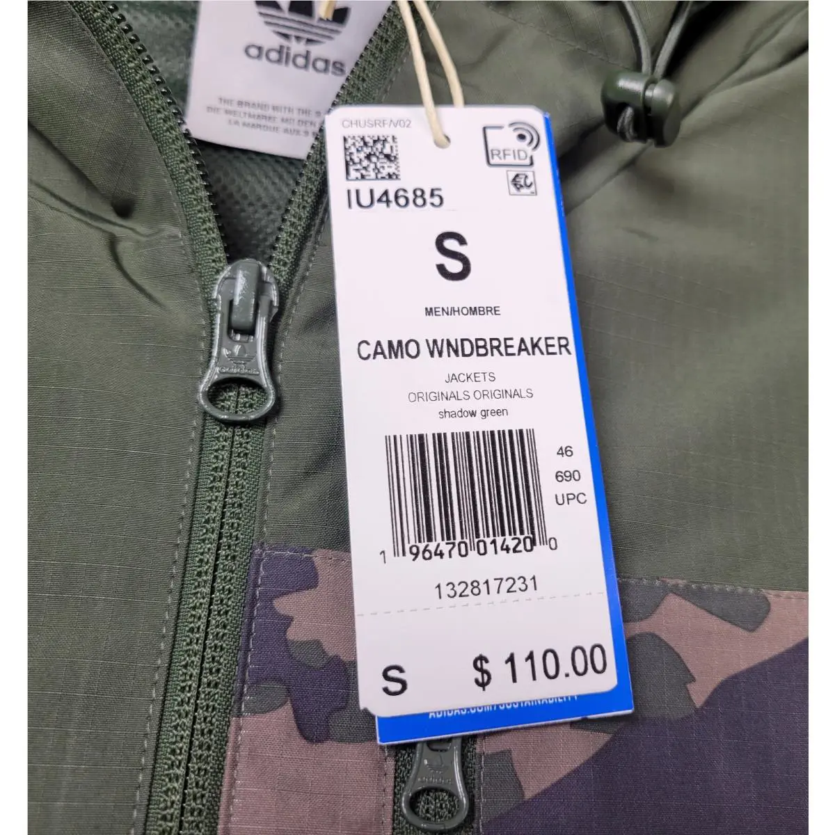 Adidas clothing - Adidas Camo Windbreaker - Camo Windbreaker - IU4685 - Green Black Brown 8