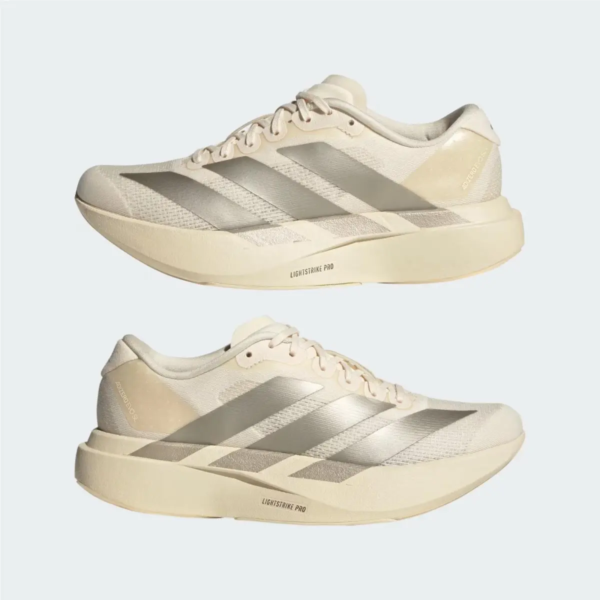 Size 8 Women`s - Adidas Adizero Evo SL Wonder White/cyber Metallic/warm Vanilla
