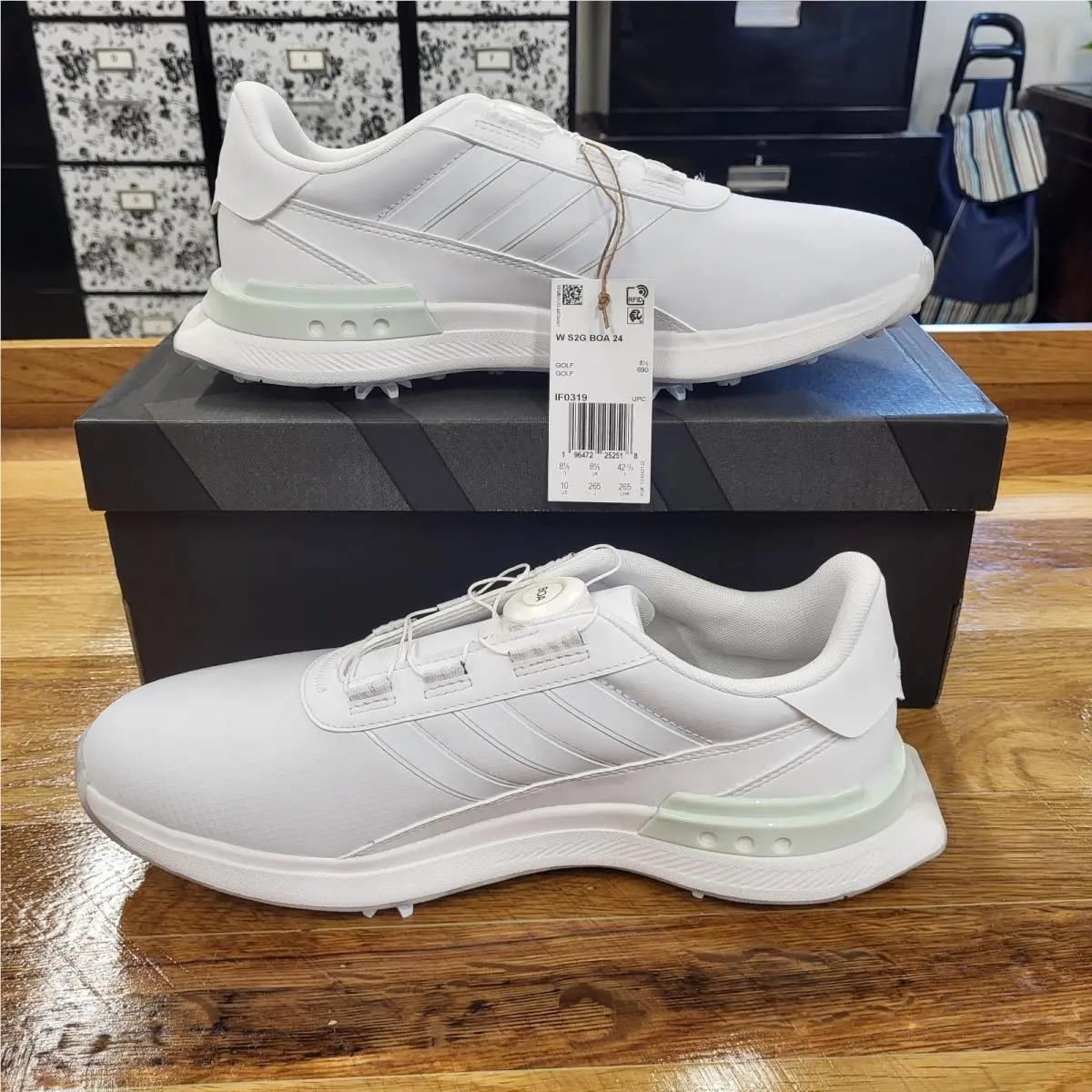 Adidas shoes - Adidas S2G Boa - Boa - IF0319 - Footwear White/Crystal Jade, Main: White (UPC: 196472252518) 1